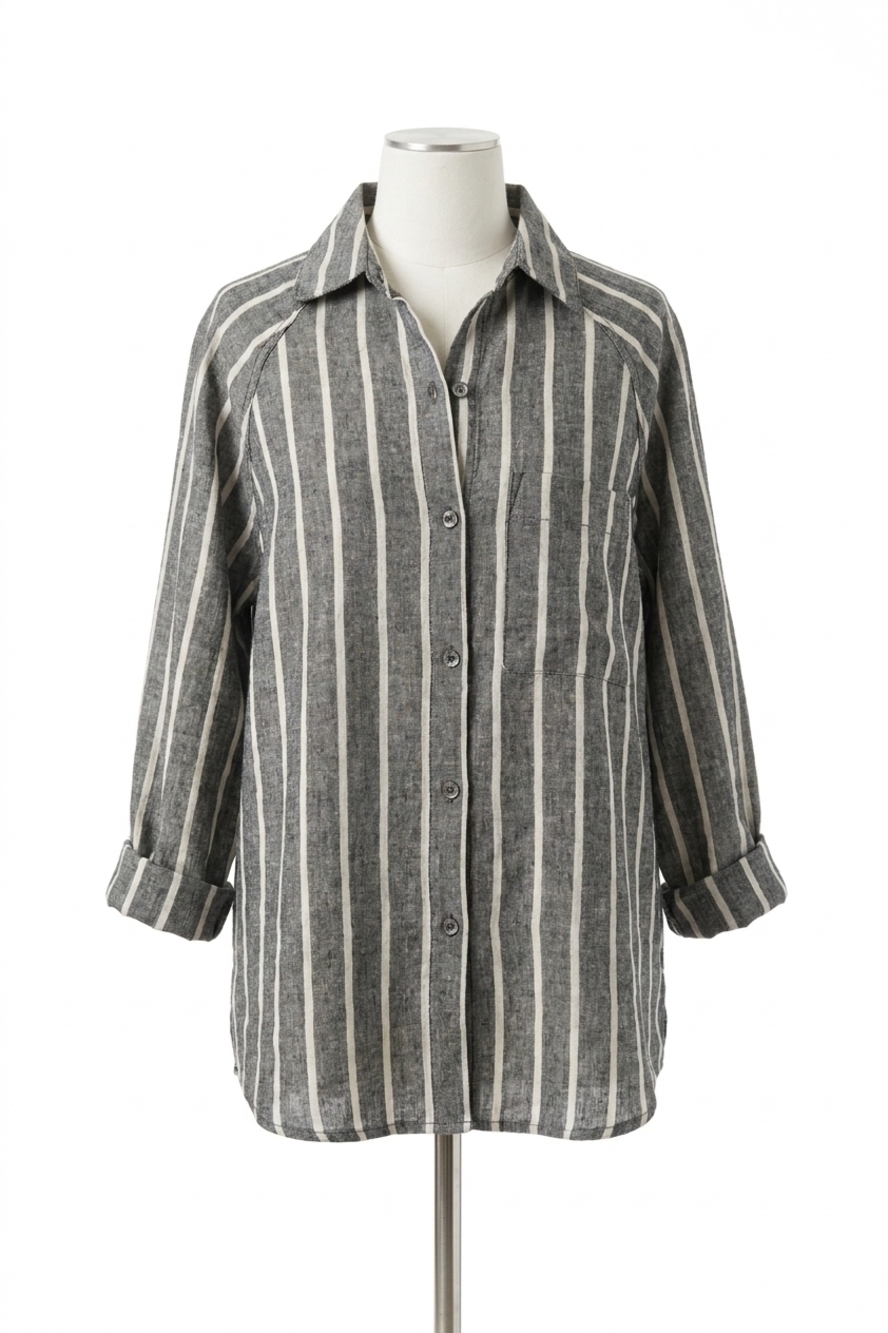 NEW Z SUPPLY women's grand avenue button up top in grey
